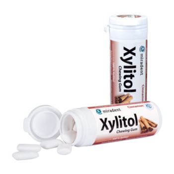 MIRADENT Zahnpflegekaugummi Xylitol Zimt