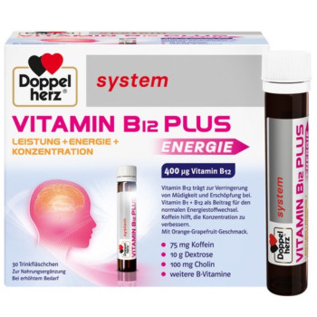 DOPPELHERZ Vitamin B12 Plus system Trinkampullen