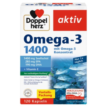 DOPPELHERZ Omega-3 1.400 Kapseln