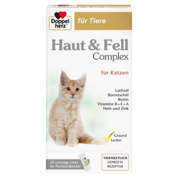 DOPPELHERZ für Tiere Haut&Fell Compl.Port.B.f.Kat.