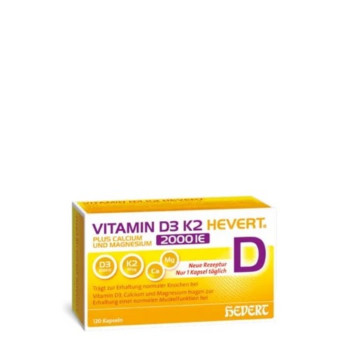 VITAMIN D3 K2 Hevert+Calcium u.Magnes.2000 IE Kps.