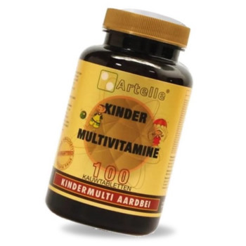Kinder Multi-Vitamin-Mineralien-Spurenelemente Kautabletten Erdbeer
