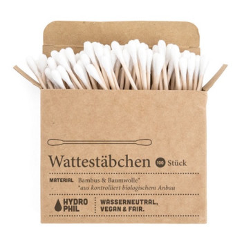 Hydrophil Wattestäbchen aus Bambus und Baumwolle