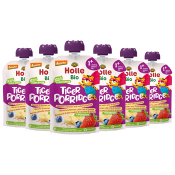 HOLLE Tiger Porridge Banane & Beeren m.Hafer&Quin.